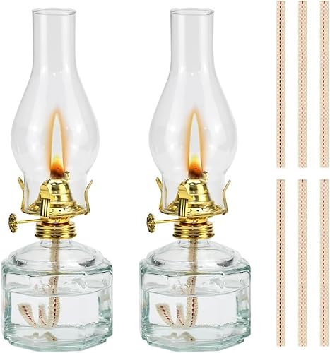 AFASOES 2er Set Petroleumlampe Outdoor Öllampe Laterne Petroleum Garten Sturmlaterne Petroleum Feuerhand Höhe 28.5 cm Lampenöl für Öllampen Petroliumöllampe glas kerosinlampe mit 6pcs docht für Tisch AFASOES 2er Set Petroleumlampe Outdoor Öllampe Laterne Petroleum Garten Sturmlaterne Petroleum Feuerhand Höhe 28.5 cm Lampenöl für Öllampen Petroliumöllampe glas kerosinlampe mit 6pcs docht für Tisch von AFASOES