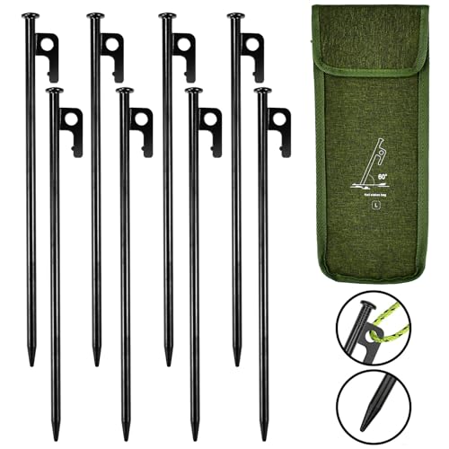 AFASOES 8 PCS Zelt Heringe Stahl Erdnägel 30cm Lange Zeltheringe Sturmsicher mit Haken und Loch zeltnägel zum Schrauben Boden Schraubheringe Camping Lange Heringe Stabil für Camping Outdoor Wandern AFASOES 8 PCS Zelt Heringe Stahl Erdnägel 30cm Lange Zeltheringe Sturmsicher mit Haken und Loch zeltnägel zum Schrauben Boden Schraubheringe Camping Lange Heringe Stabil für Camping Outdoor Wandern von AFASOES