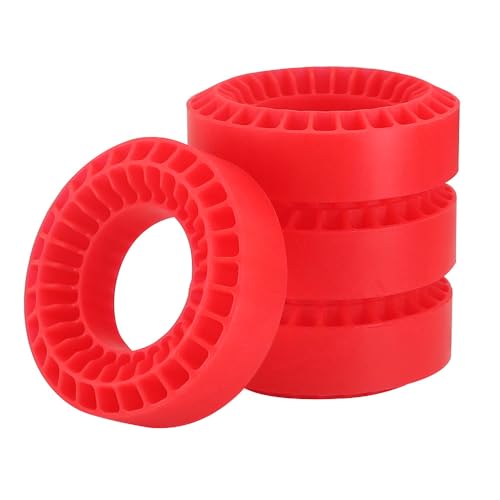 1,0'' Reifen Silikonkautschukeinsatz Schaumstoff passend for 55 * 20mm for 1/18 1/24 Rc Crawler Car TRX4M SCX24 Fcx24 Ax24 Enduro24 Upgrade-Teil(Red) von AFCAHEH