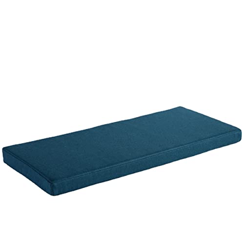 AFEBOO Bankkissen, 2-/3-Sitzer, für drinnen und draußen, für Garten, Schaukelsitzkissen, weich, waschbar, rutschfest, für Terrasse, Küche, Esszimmer, Schwingstuhl (Marineblau, 145 x 40 x 5 cm) von AFEBOO