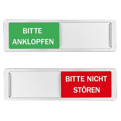 AFEION Bitte Nicht Stören Schild Türschilder, Mit Schieber Frei Besetzt Schiebeschild Klebeschild,mit Schieber Festhaltemagneten, für Büro und Toilette von AFEION