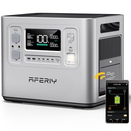 AFERIY 2400W Solar-Generator, silberfarben, ist eine leistungsstarke und zuverlässige mobile Energiequelle, ideal für Outdoor-Aktivitäten, Camping oder als Notstromversorgung von AFERIY