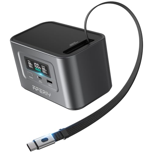 AFERIY 99.2WH Tragbare Powerstation,100W LiFePO4 Batterie, Mobile Stromversorgung für Outdoors Camping von AFERIY