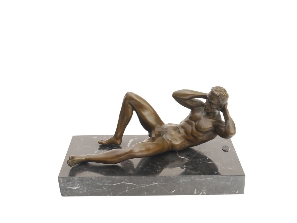 AFG Dekoobjekt Dekorative Erotik: Erotische Männerakt Bronze-Skulptur von AFG
