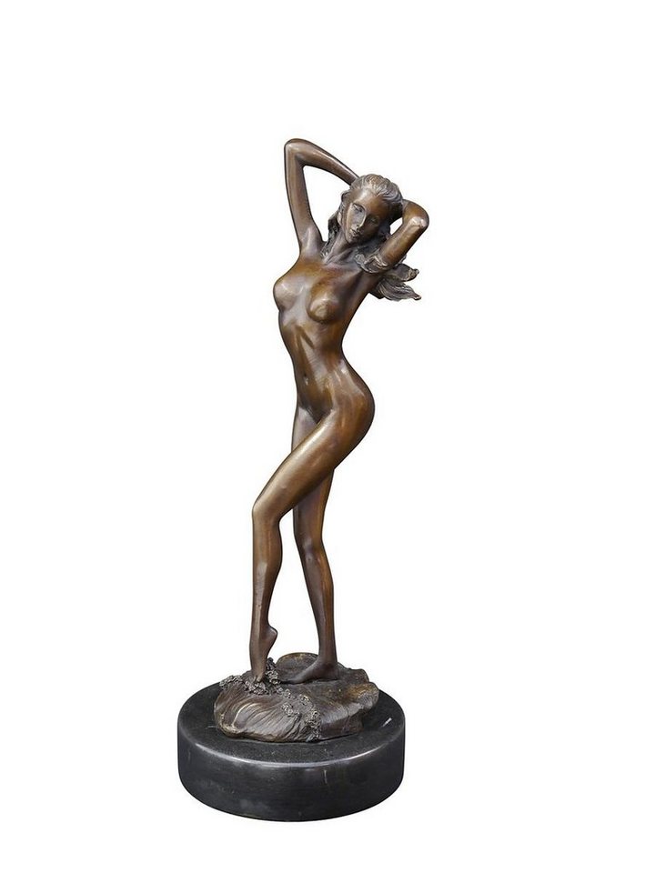 AFG Dekoobjekt Erotische Bronze Figur Frauenakt auf edlem Marmorsockel von AFG