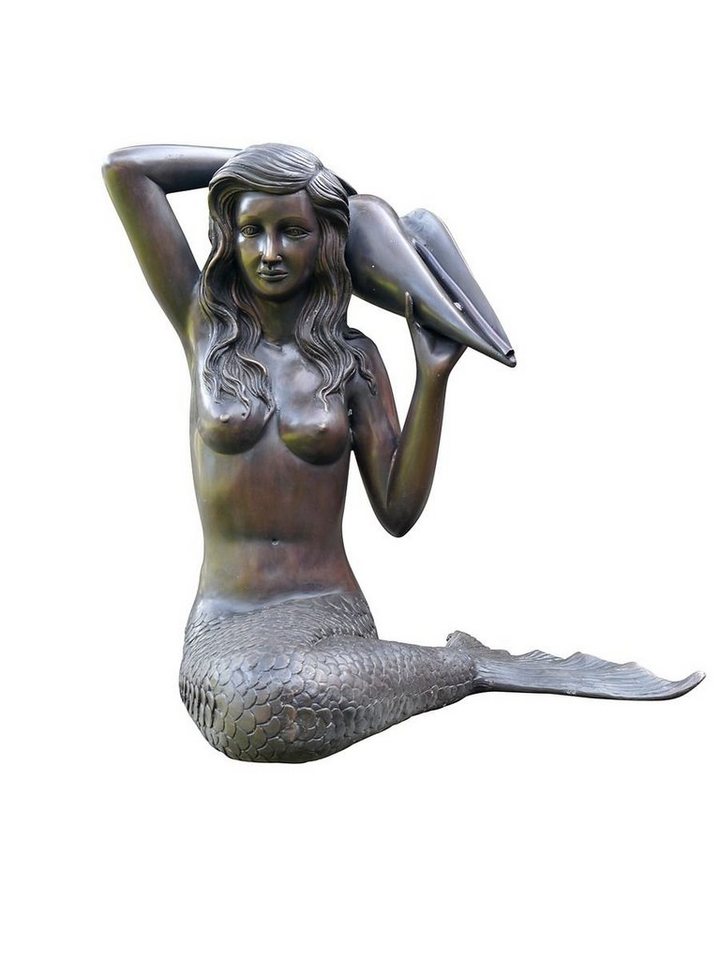 AFG Dekoobjekt Wasserspeier Wasserspiel Bronze Figur Meerjungfrau von AFG