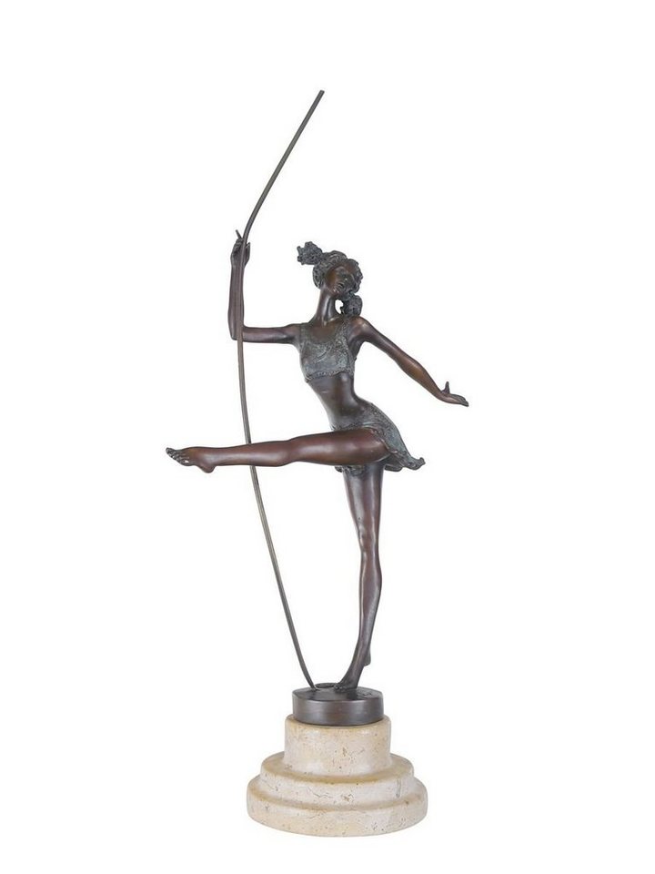 AFG Dekoobjekt Bronze-Skulptur zeigt junge Frau in turnender Pose von AFG