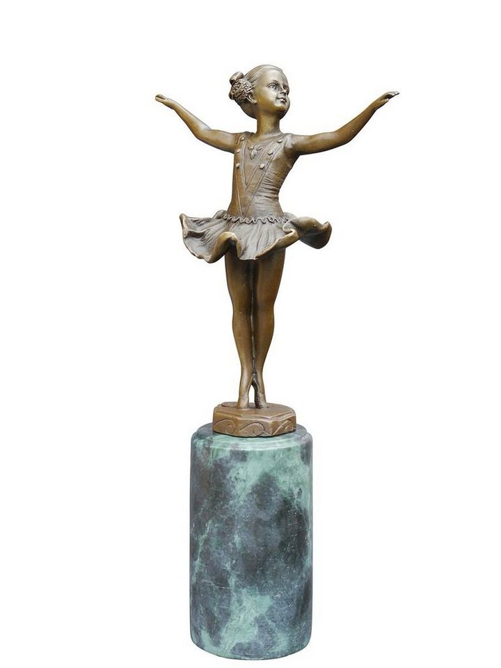 AFG Dekoobjekt Bronze Figur kleine Ballerina auf Marmorsockel von AFG