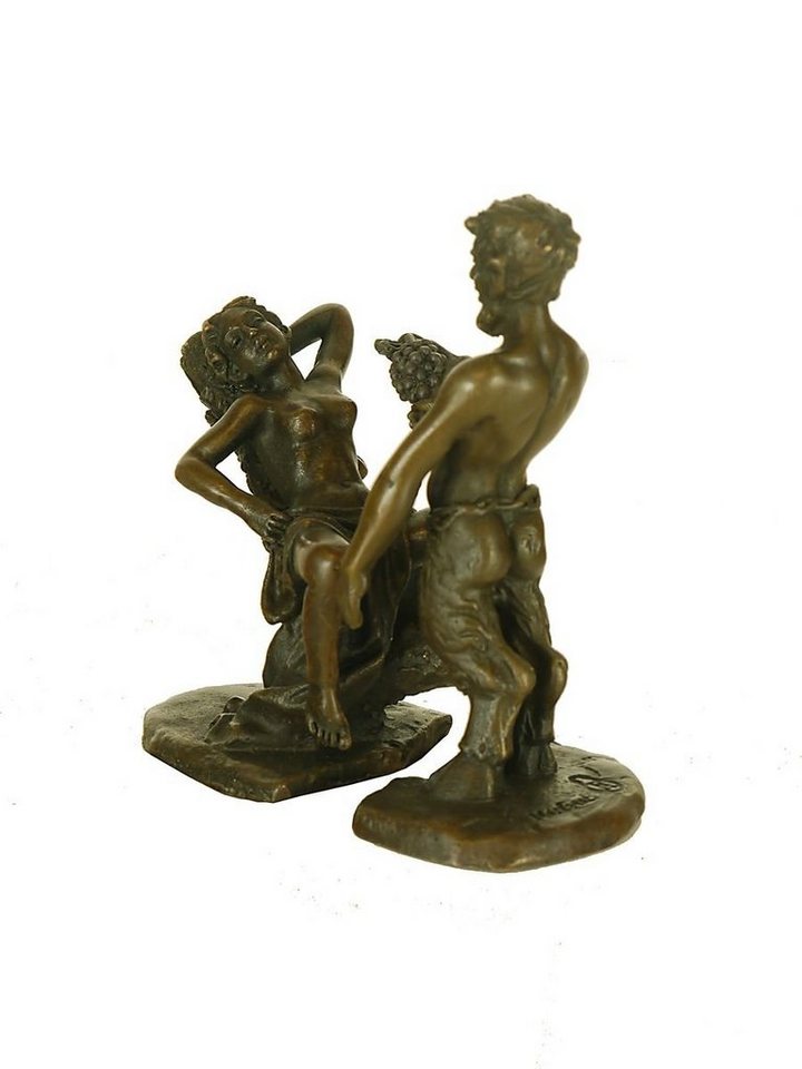 AFG Dekoobjekt Erotik Bronze Figur Faun / Satyr mit Jungfrau, 2-teilig von AFG