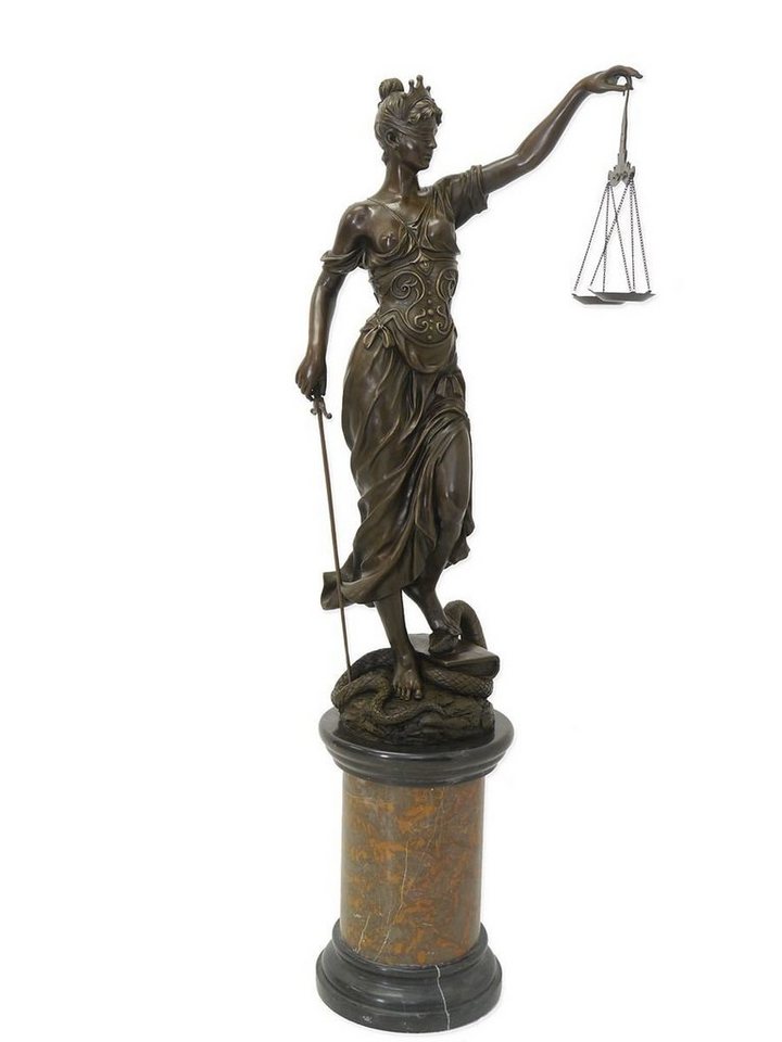 AFG Dekoobjekt Justitia Figur Bronze Göttin des Rechtwesens auf Marmor von AFG