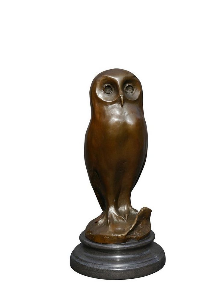 AFG Tierfigur Bronze Figur Skulptur einer stehenden Eule Vogel von AFG