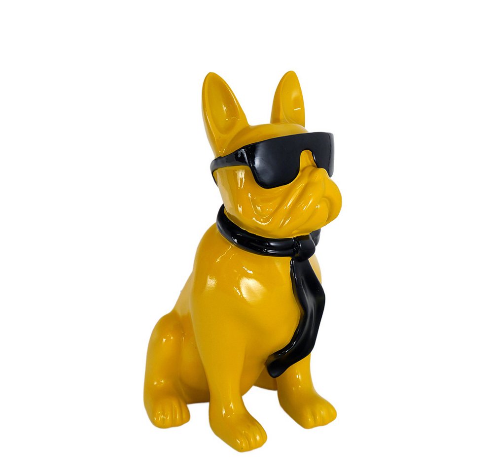 AFG Tierfigur Französische Bulldogge in gelb mit schwarzen Schal und Sonnenbrille (1 St) von AFG