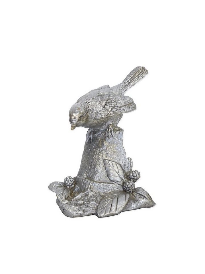 AFG Tierfigur Bronze Figur Vogel vernickelt Gartenvogel Skulptur von AFG