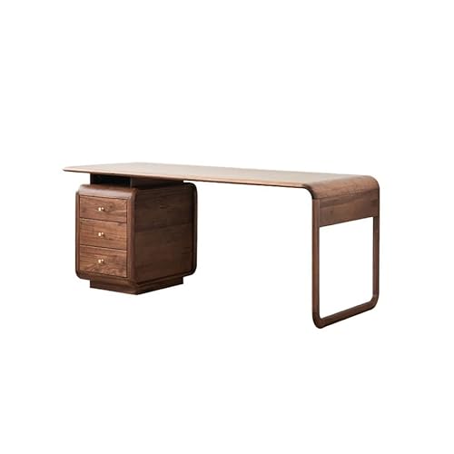 AFGFGHES Bürotisch, Massivholz, Kalligraphie-Schreibtisch, moderne Werkbank, geeignet für Büro, Arbeitszimmer, Schreibtisch mit Stauraum (180 cm) von AFGFGHES