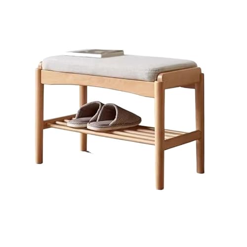 AFGFGHES Einstiegshocker Massivholz Schuhwechselhocker Schuhwechselhocker Haushalt Eingang Weiche Kissen Hocker Klein Haushalt Eingang Schuhwickelständer Schuhwechselhocker von AFGFGHES