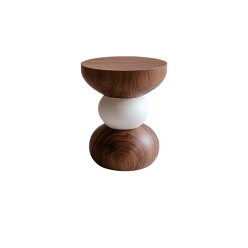 AFGFGHES Kleiner Couchtisch Sofa Beistelltisch Walnuss Kleiner Couchtisch Wohnzimmer Ecktisch Holzhocker Niedriger Hocker Schuhbank Wohnzimmertische von AFGFGHES