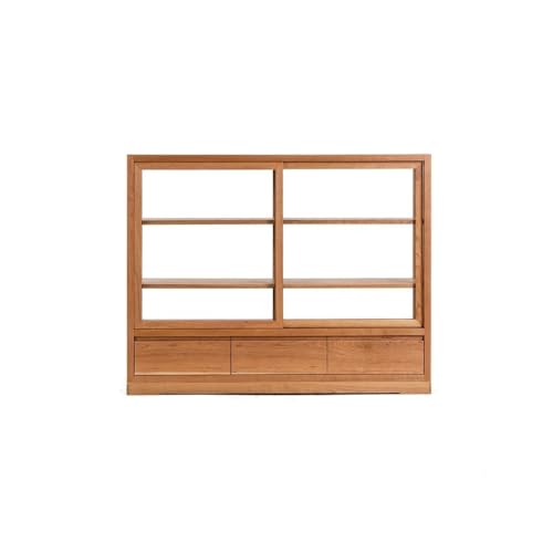 AFGFGHES Küchenschrank 140x38x115cm Massivholz-Aufbewahrungstisch, Küchenbesteck-Aufbewahrungsschrank, Home Cherry Wood Wandglastüraufbewahrung Buffetschrank von AFGFGHES