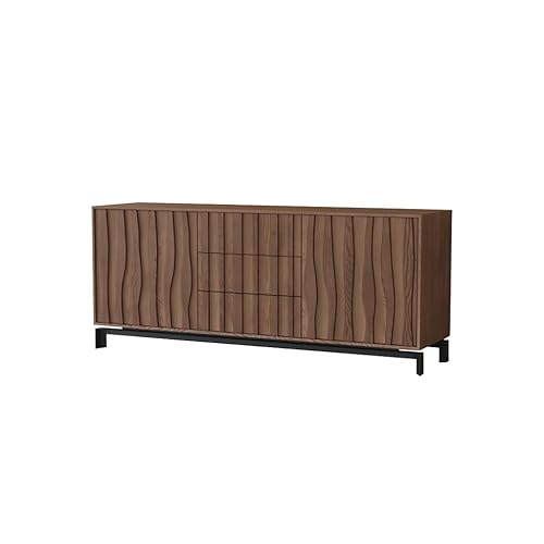 AFGFGHES Küchenschrank 160 cm einfacher Teeaufbewahrungstisch aus Holz, moderner Aufbewahrungsschrank for Wohnzimmer und Schlafzimmer, Massivholzmöbel Buffetschrank(180x45x75cm) von AFGFGHES