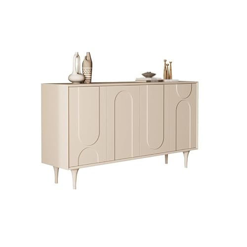 AFGFGHES Küchenschrank 160cm Massivholz-Eingangs-Aufbewahrungsschrank für Zuhause, Weißer Wohnzimmer-Speicher-Dekorationsmöbel, für Küche, Schlafzimmer, Diele etc Buffetschrank von AFGFGHES