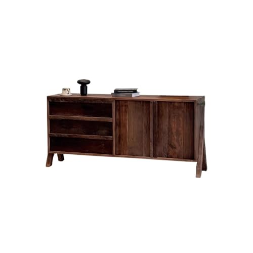 AFGFGHES Küchenschrank 160x45x76cm Massivholz Esszimmer Küche Seitenschrank, Retro Home Wohnzimmer Eingang Lagertisch, Lagermöbel Buffetschrank von AFGFGHES