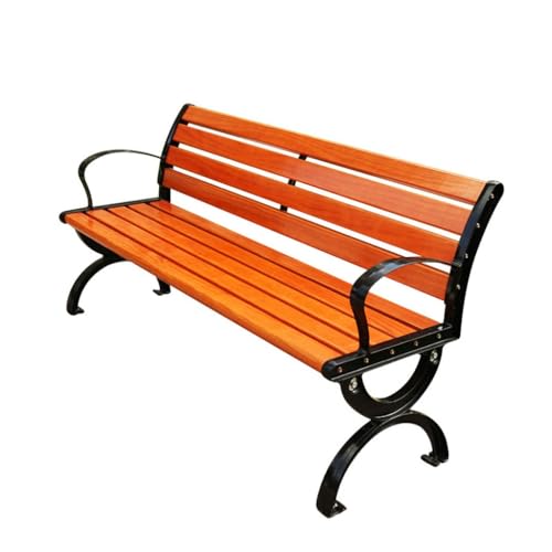 AFGFGHES Parkbank Outdoor-Bank mit Rückenlehne, langlebige Outdoor-Terrassen-Gartenbank, Outdoor-Freizeit-Sitzgelegenheit für Garten, Terrasse, Hinterhof, Terrassenbänke von AFGFGHES