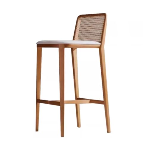 Barhocker Modische Massivholz Rattan Bar Hochstuhl Hause Küche Rückenlehne Hoher Hocker Hohe Hocker von AFGFGHES