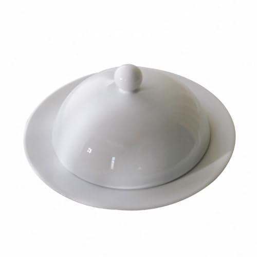 Butterdose mit Deckel, einfacher runder Keramik-Teller zum Backen und Backen, Dessertteller für Wohnzimmer mit Deckel Butterbox von AFGFGHES