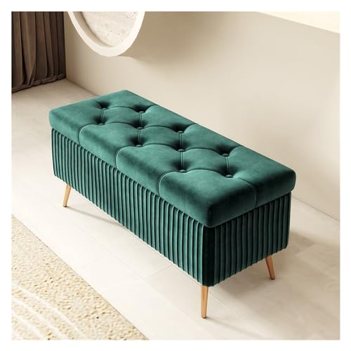 Ende des Schlafsofas Lagersofas mit Schlafzimmer Lagersofas Ende der Bettsofas Fußende der Bettsofas Eingangssofas Lagersofas für Fußschemel Sofa Für Schlafzimmer(Dunkelgrün,100 * 40 * 45cm) von AFGFGHES