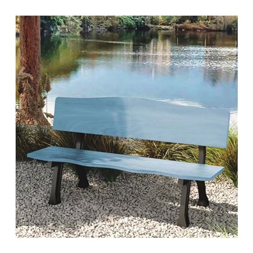 Parkbank Parkbank Outdoor Ruherbank Hof Geformte Aluminium Sitz Außerhalb Gemeinschaft Freizeit Rückenlehne Streifen Terrassenbänke(A 150CM) von AFGFGHES