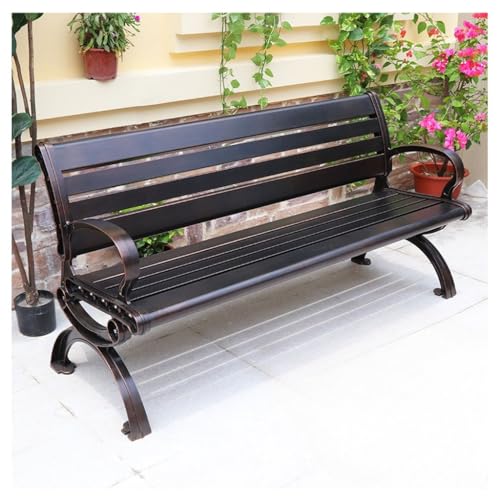 Parkbank Parksitz Edelstahlbank für OutdoorFreizeit Plaza-SesselBänkeAußenbänke mit Rückenlehne auf der Terrasse Terrassenbänke(2m) von AFGFGHES