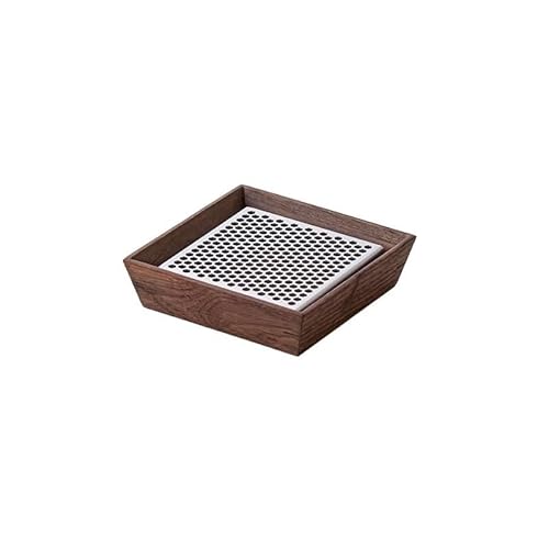 Teescheibe Tee Tablett aus Nussbaum Kleiner Teetisch, Wasserspeicher und Abflussscheibe Trockenes Teeschale Heim Teetisch Tee Tablett Tablett Dekor(S) von AFGFGHES