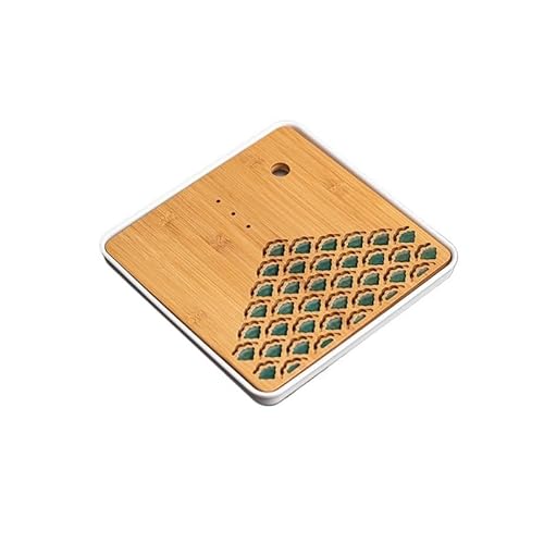 Teescheibe Teeschale Moderne einfache kleine Tee Haushalt Wasserspeichertablett, trockene Teeschale Kung Fu Tee Tablett Dekor(A) von AFGFGHES