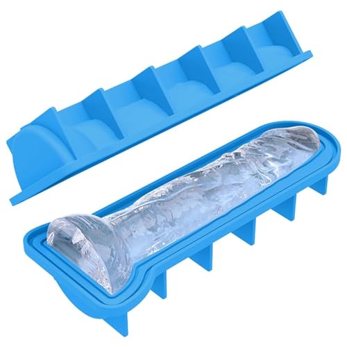 2024 New Adult Prank Ice Cube Mold Trays Fun Shapes, Silicone Personalized Ice Cube Mold for Ice Chilling Whiskey Cocktails Juice Drink Tea & Coffee Make Ice Blocks DIY Mould Tool (Blue) von AFGQIANG