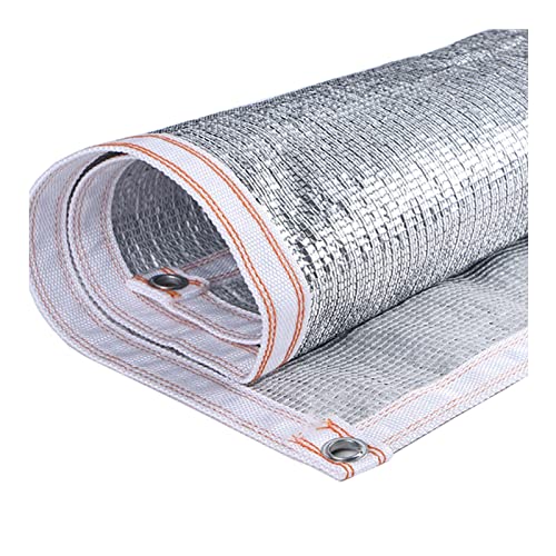 AFGZQ Beschattungstuch für Pflanzen mit Ösen 85% Sonnenschutz-Mesh-Plane, Hitzeschutz-Aluminiumfolie-Beschattungsnetz, 66 Größen (Color : Silvery, Size : 1x2m/3.28x6.56ft) von AFGZQ