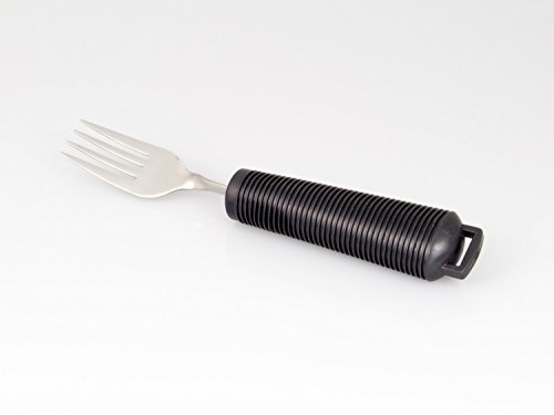 Flexibles Besteck mit Gummigriff | Ergonomisches Essbesteck | Senioren-Besteck mit praktischen Griffen | Gabel von AFH
