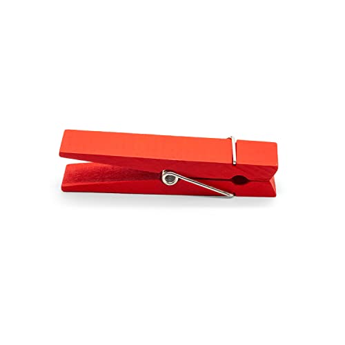 Klammer 1 Stück | Größe XXL = 15 x 3,5 cm | Designauswahl (Rot) von AFH