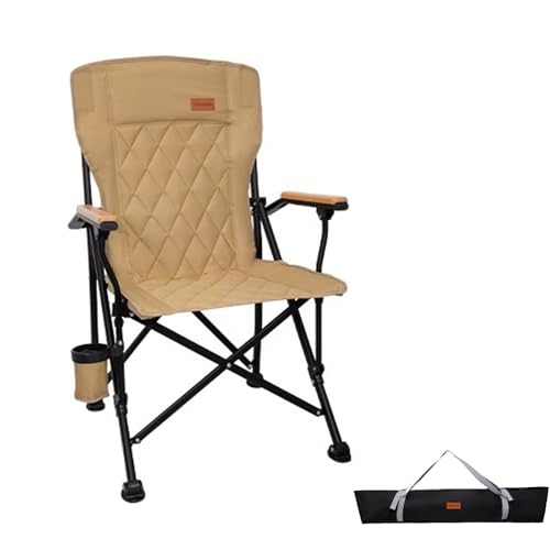 AFHDKB Camping-Klappstühle Folding Chairs Gesteppt Hohe Rückenlehne Robuste Gartenstühle Unterstützt 300 Pfund Getränkehalter Strand Freien-Khaki AFHDKB Camping-Klappstühle Folding Chairs Gesteppt Hohe Rückenlehne Robuste Gartenstühle Unterstützt 300 Pfund Getränkehalter Strand Freien-Khaki von AFHDKB