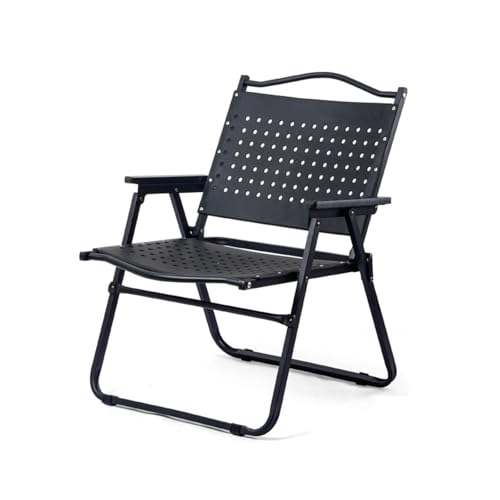 AFHDKB Camping Klappstuhl Foldable Chair Leicht Wasserdicht Kermit Stuhl Außenbereich Picknick Park Café Trägt 120 Kg-Black von AFHDKB