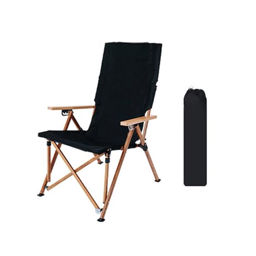 AFHDKB Camping Liegestuhl Reclining Chair Robuste Klappstühle 4 Stufig Verstellbarer Hoher Rückenlehne Aufbewahrungstasche Strandpicknick-Black AFHDKB Camping Liegestuhl Reclining Chair Robuste Klappstühle 4 Stufig Verstellbarer Hoher Rückenlehne Aufbewahrungstasche Strandpicknick-Black von AFHDKB