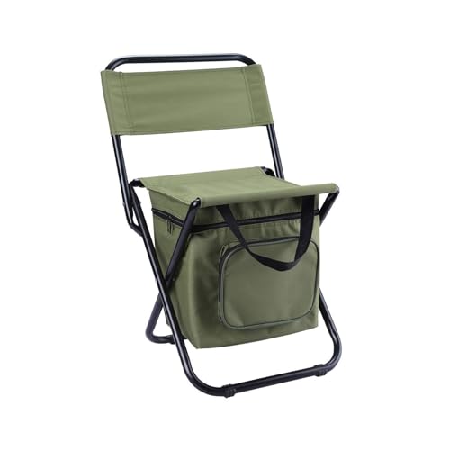 AFHDKB Campingstuhl Chair Multifunktional Faltbar Kühltasche Kompakter Angelhocker Rückenlehne Abschluss Von Jagdreisen-Green AFHDKB Campingstuhl Chair Multifunktional Faltbar Kühltasche Kompakter Angelhocker Rückenlehne Abschluss Von Jagdreisen-Green von AFHDKB
