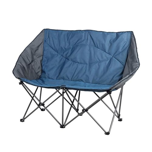 AFHDKB Doppel Campingstuhl Double Chair Tragbar Faltbar Breites Sofa Strapazierfähig Gepolsterter Stuhl Rasenrahmen Terrasse Garten-Blue AFHDKB Doppel Campingstuhl Double Chair Tragbar Faltbar Breites Sofa Strapazierfähig Gepolsterter Stuhl Rasenrahmen Terrasse Garten-Blue von AFHDKB