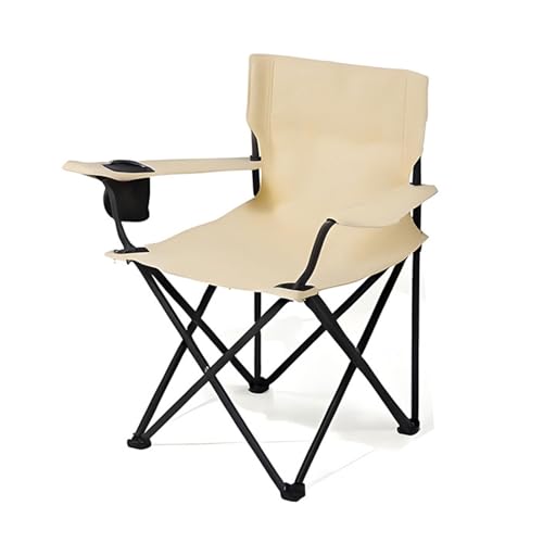 AFHDKB Klappbare Campingstühle Folding Chairs Tragbarer Gartenstuhl Getränkehalter Rückenlehne Konzerte Tragetasche Sport-Khaki von AFHDKB