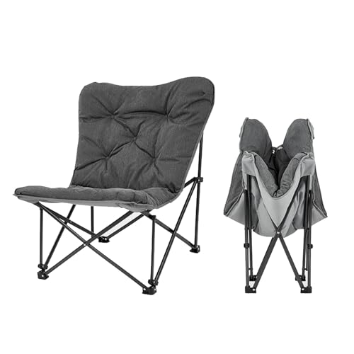 AFHDKB Klappbare Campingstühle Folding Chairs Tragbarer Gepolsterter Butterfly Stuhl 136 Kg Hohe Rückenlehne Innen Außenbereich Rasen Zuhause-Gray AFHDKB Klappbare Campingstühle Folding Chairs Tragbarer Gepolsterter Butterfly Stuhl 136 Kg Hohe Rückenlehne Innen Außenbereich Rasen Zuhause-Gray von AFHDKB