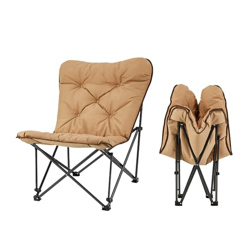 AFHDKB Klappbare Campingstühle Folding Chairs Tragbarer Gepolsterter Butterfly Stuhl 136 Kg Hohe Rückenlehne Innen Außenbereich Rasen Zuhause-Khaki AFHDKB Klappbare Campingstühle Folding Chairs Tragbarer Gepolsterter Butterfly Stuhl 136 Kg Hohe Rückenlehne Innen Außenbereich Rasen Zuhause-Khaki von AFHDKB