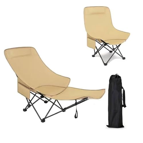 AFHDKB Klappbarer Campingstuhl Folding Camping Chair Abnehmbarer Fußstütze Loungesessel Tragbar Verstellbar Erwachsene Terrasse Garten-Khaki AFHDKB Klappbarer Campingstuhl Folding Camping Chair Abnehmbarer Fußstütze Loungesessel Tragbar Verstellbar Erwachsene Terrasse Garten-Khaki von AFHDKB