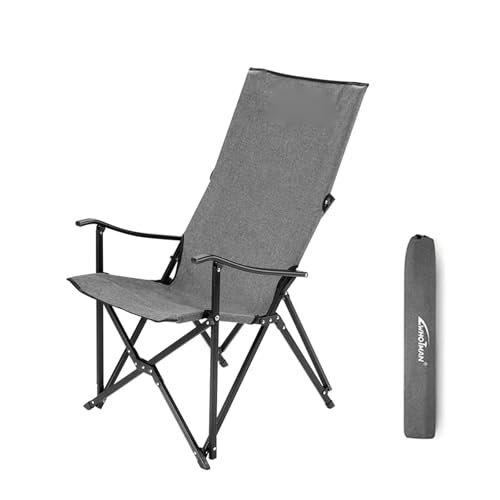 AFHDKB Klappbarer Campingstuhl Folding Chair Erwachsene Aluminium Zusammenklappbar Hohe Rückenlehne Strapazierfähig Trägt 150Kg Freizeit Strand Freien-Gray AFHDKB Klappbarer Campingstuhl Folding Chair Erwachsene Aluminium Zusammenklappbar Hohe Rückenlehne Strapazierfähig Trägt 150Kg Freizeit Strand Freien-Gray von AFHDKB