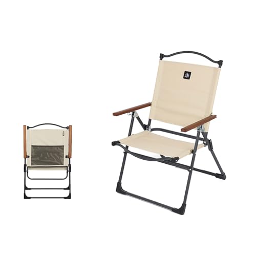 AFHDKB Klappbarer Campingstuhl Folding Chair Tragbar Kompakt Höhenverstellbar Rasenstuhl Picknick Im Freien Wandern-Apricot AFHDKB Klappbarer Campingstuhl Folding Chair Tragbar Kompakt Höhenverstellbar Rasenstuhl Picknick Im Freien Wandern-Apricot von AFHDKB