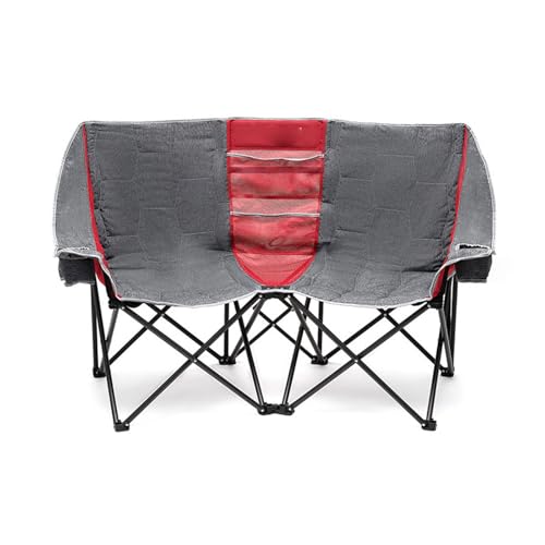 AFHDKB Klappbarer Campingstuhl Folding Chair Übergroßer Zweisitzer Robuster Stuhl Getränkehalter Unterstützt 530 Pfund Rasen Im Freien-Gray AFHDKB Klappbarer Campingstuhl Folding Chair Übergroßer Zweisitzer Robuster Stuhl Getränkehalter Unterstützt 530 Pfund Rasen Im Freien-Gray von AFHDKB