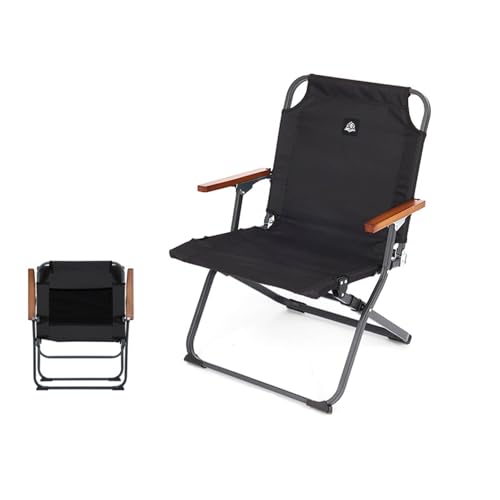 AFHDKB Klappbarer Campingstuhl Folding ChairPicknickstühle Außenbereich Holzgriff Tragbar Rasen Garten Reisen-Black AFHDKB Klappbarer Campingstuhl Folding ChairPicknickstühle Außenbereich Holzgriff Tragbar Rasen Garten Reisen-Black von AFHDKB