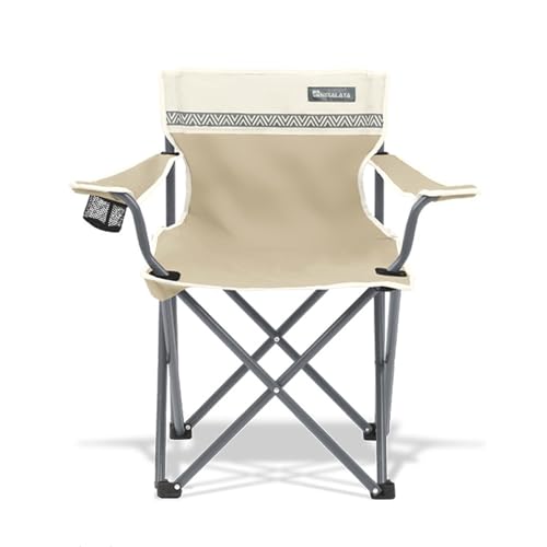 AFHDKB Klappbarer Campingstuhl Folding Chairs Ultraleicht Kompakt Armlehnen Segeltuch Gartenstuhl Strand Outdoor Sport Trägt 110 Kg-Gray von AFHDKB